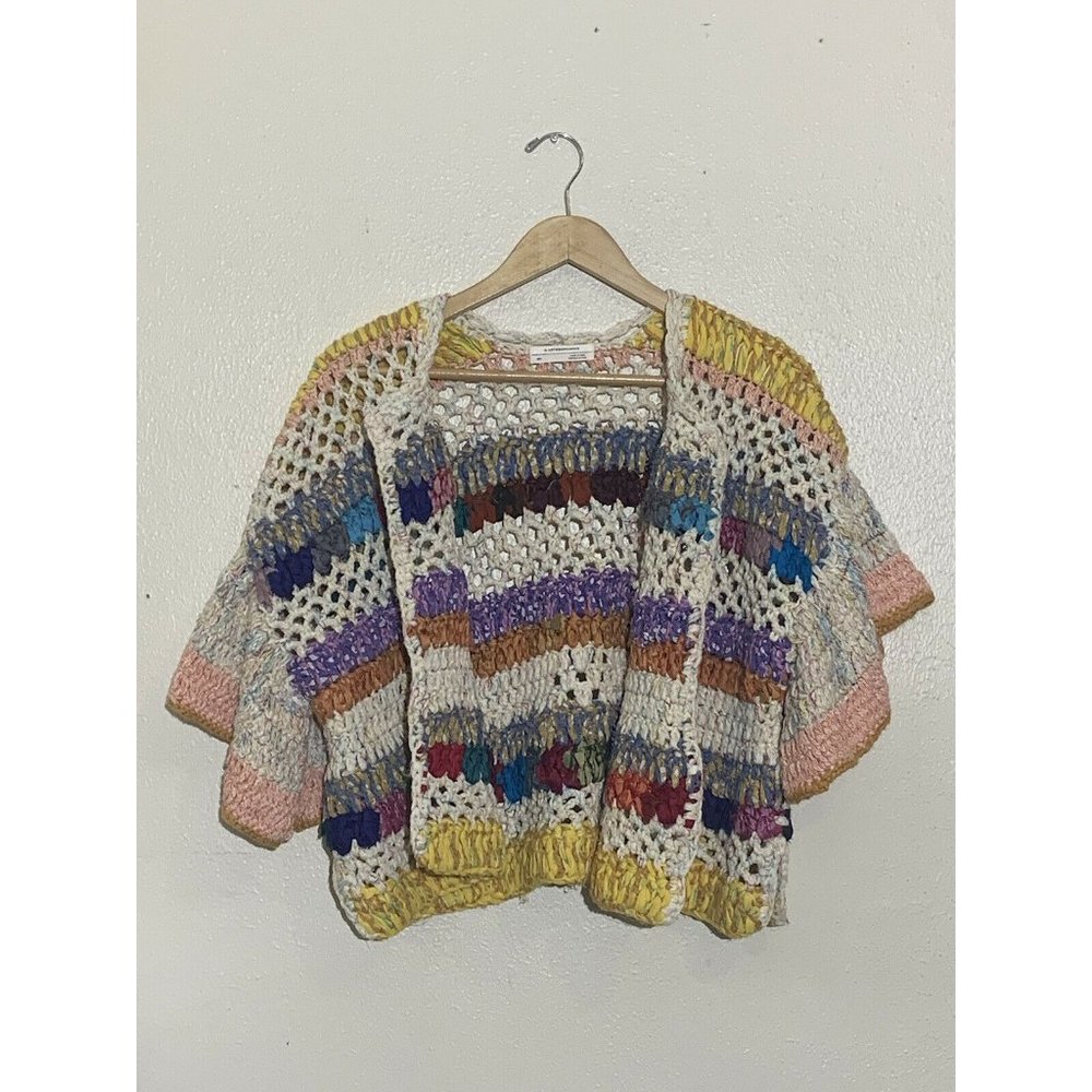Anthropologie Colorful Crochet Cardigan - Picture 2 of 11